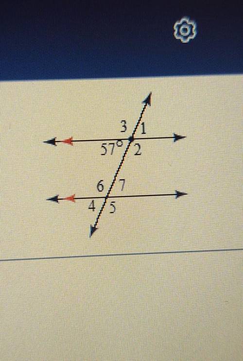 Identify all the numbered angles that are congruent to the given angle.​