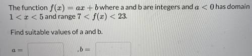 Maths f(x) type of question please help