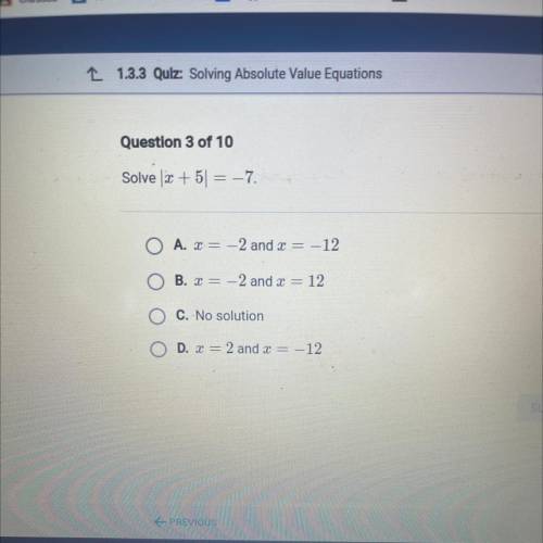 Solve x + 5= -7
I need this ASAP