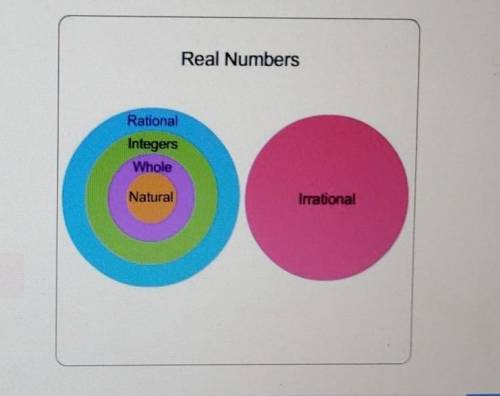 HELP ME OUT PLEASE!!

This visual representation shows the sets of real numbers Which statement is