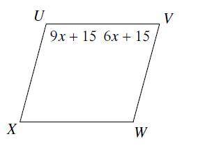 Find the value of x (what do you know about consecutive angles of a parallelogram)?

A. x = 14
B.