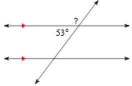 Find the measure of the missing angle.

124 degrees
117 degrees
106 degrees
127 degrees