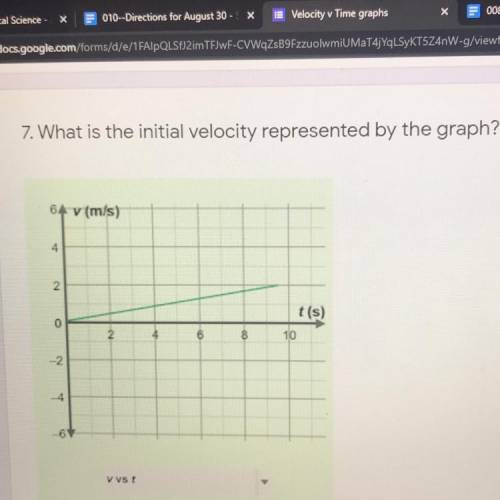 What is the initial velocity?