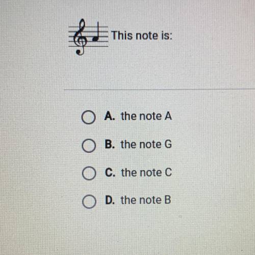 The note A
The note G
The note C
The note B