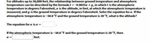 For altitudes up to 36,000 feet, the relationship between ground temperature and atmospheric temper