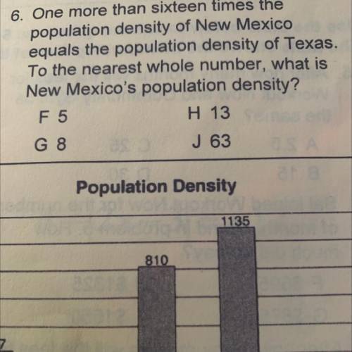 One more than sixteen times the

population density of New Mexico
equals the population density of