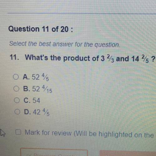 What’s the product of 3 2/3 and 14 2/5