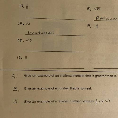 Please help with A, B, and C!! Giving BRAINLIEST