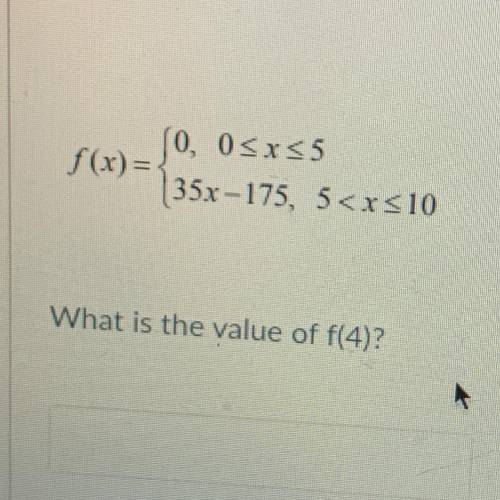 HELPPP!!!
What is the value of f(4)