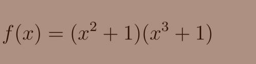 The derivative of (x^2 +1)(x^3+ 1) (by definition and basic rule)