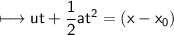 \\ \sf\longmapsto ut+\dfrac{1}{2}at^2=(x-x_0)