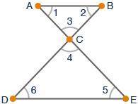The figure shows two parallel lines AB and DE cut by the transversals AE and BD:

AB and DE are pa