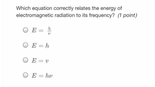 Which equation correctly relates the energy of electromagnetic radiation to its frequency?