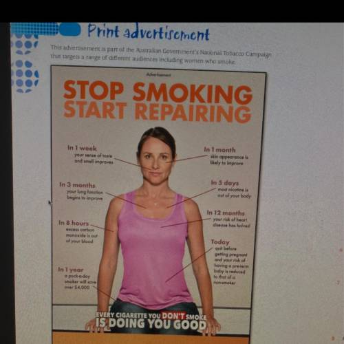 Just one question rqqqqq I’ll brainlist like before.

2) many anti- smoking advertisements appeal