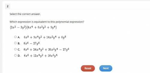 Which expression is equivalent to this polynomial expression?