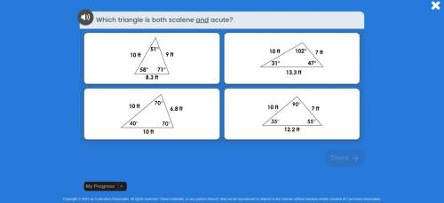 Which triangle is scalene and acute?