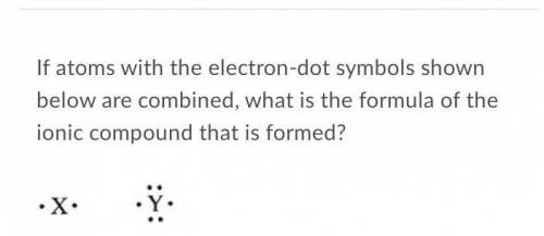 If atoms with the electron-dot symbols shown below are combined, what is the formula of the ionic c
