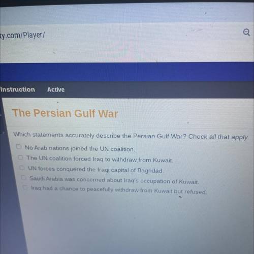 Which statements accurately describe the Persian Gulf War? Check all that apply.