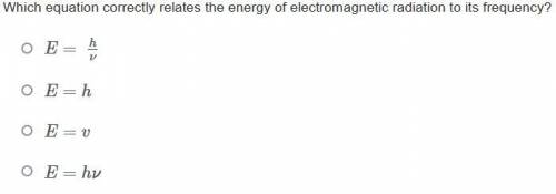 Which equation correctly relates the energy of electromagnetic radiation to its frequency?
