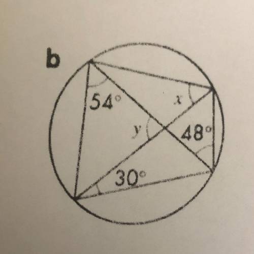 Find value of x and y