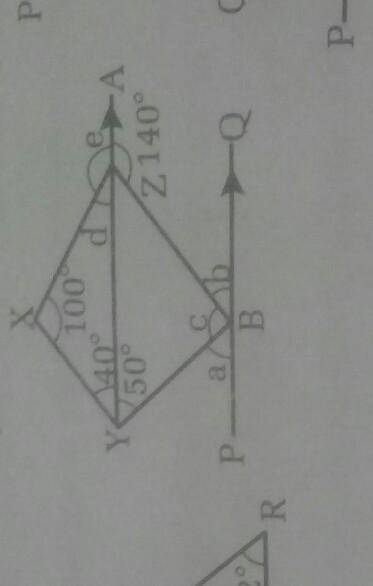 Find the unknown sizew of angles in the following figure ​