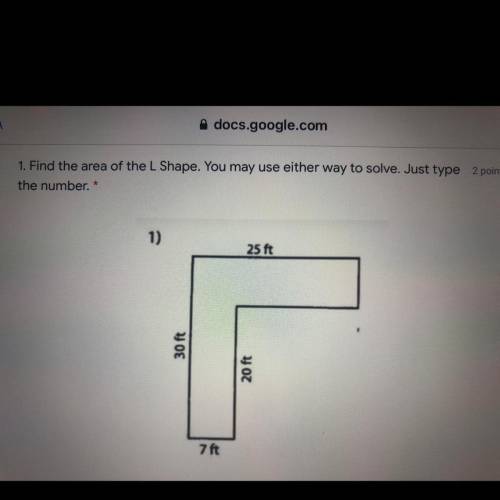 I NEED HELP QUICK ITS FINDING THE AREA OF L SHAPE