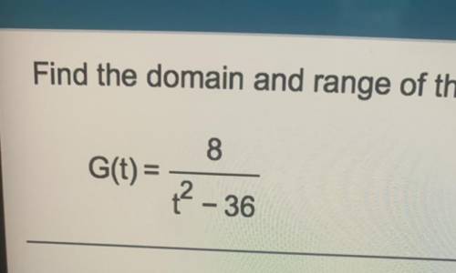 Find the domain and range of the function