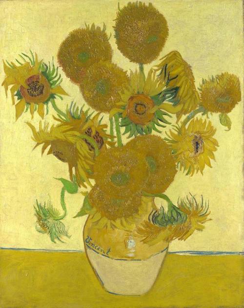 What Shades of Yellow in van Gogh's Sunflowers are an example of what?

A Color
B form
C Life
D