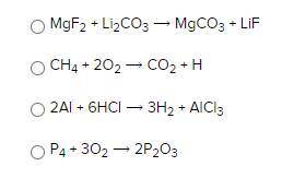 Which of the following is a balanced chemical equation?