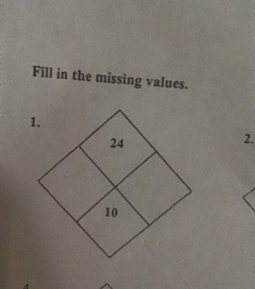 Fill in the missing values