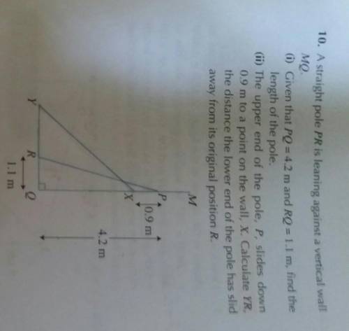 I need complete working/steps for part (ii) only. The answer for part (ii) in the book is 1.72 m. P