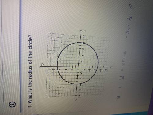 Last one what is the radius of the circle