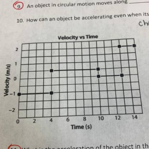 What is the acceleration of the object in the graph from 2s to 14s