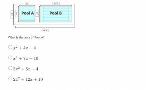 What is the area of Pool A?
