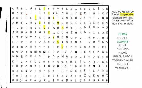 Word Search! Follow Instructions included in worksheet!
