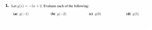 I need help with this problems a-d for algebra