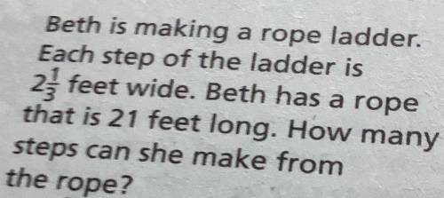How many steps can Beth make from the rope?