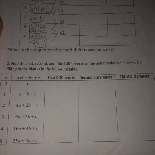 How do I solve? What are the first, second and third differences?