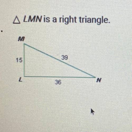 LMN is a right triangle.
A. True 
B. False