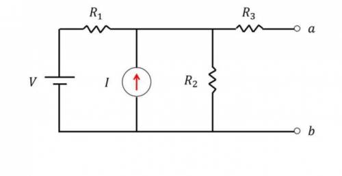 Find the Thevenin and Norton equivalents of the circuit shown below. Consider R1 = 12 Ω, R2= 24 Ω,