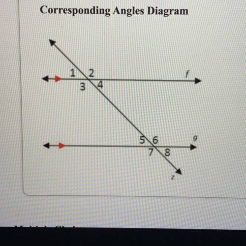 Which angle is congruent to <1
