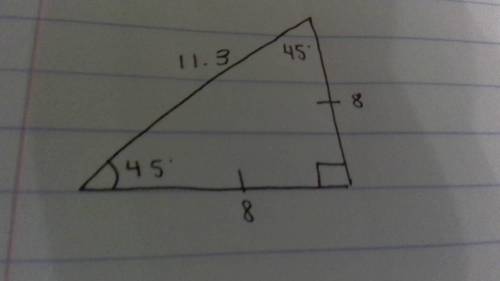 Classify the following triangle. Check all that apply

A. Right 
B. Obtuse 
C. Isosceles
D. Scalen