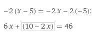 What error was made from 6x-2(x-5)=-2