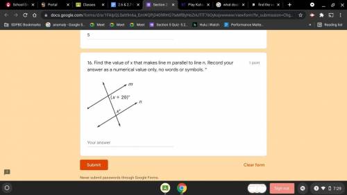 Please help find the value of x