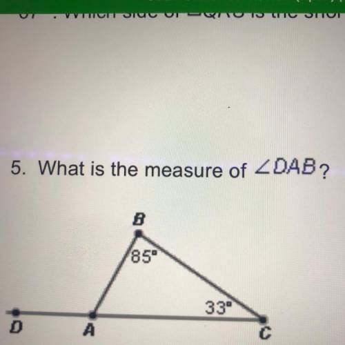 6. What is the measure of ZDAB?