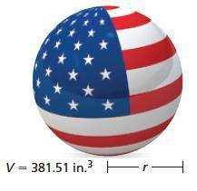 The formula for the volume of a sphere is V=43π. Solve the formula for .

Use Guess, Check and Rev