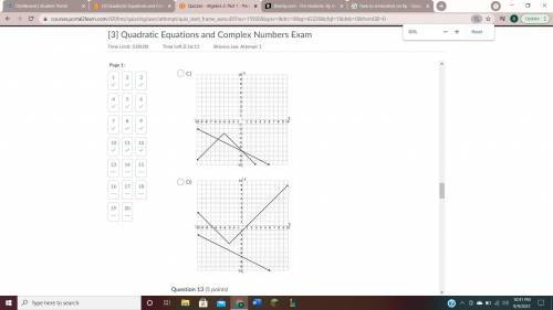Select the graph that can be used to find the solution(s) of the system of equations. y = –|x + 3|