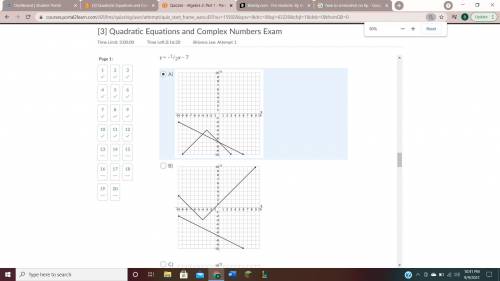 Select the graph that can be used to find the solution(s) of the system of equations. y = –|x + 3|