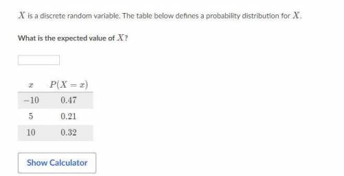X is a discrete random variable. The table below defines a probability distribution for X.

What i