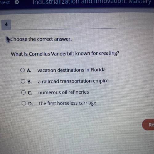 What is Cornelius Vanderbilt known for creating